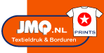 logo JmQ textieldruk en borduren